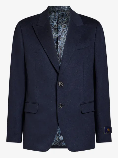 ETRO paisley-lined cashmere blazer