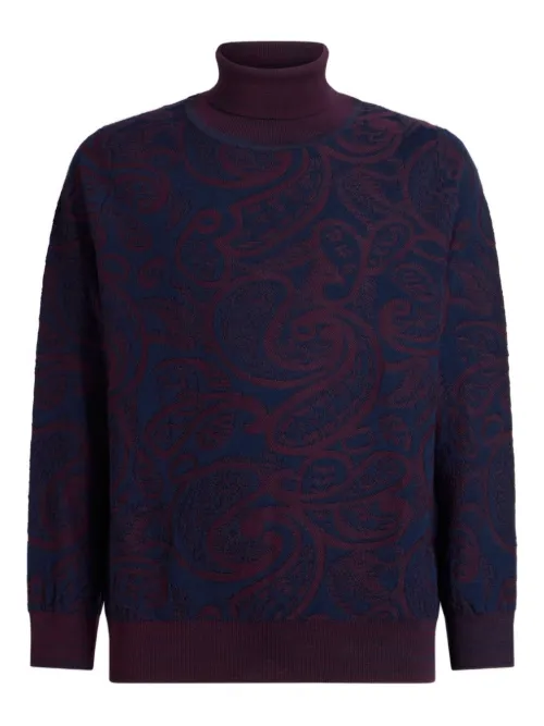 ETRO pull à motif cachemire - Bleu - ETRO - Modalova