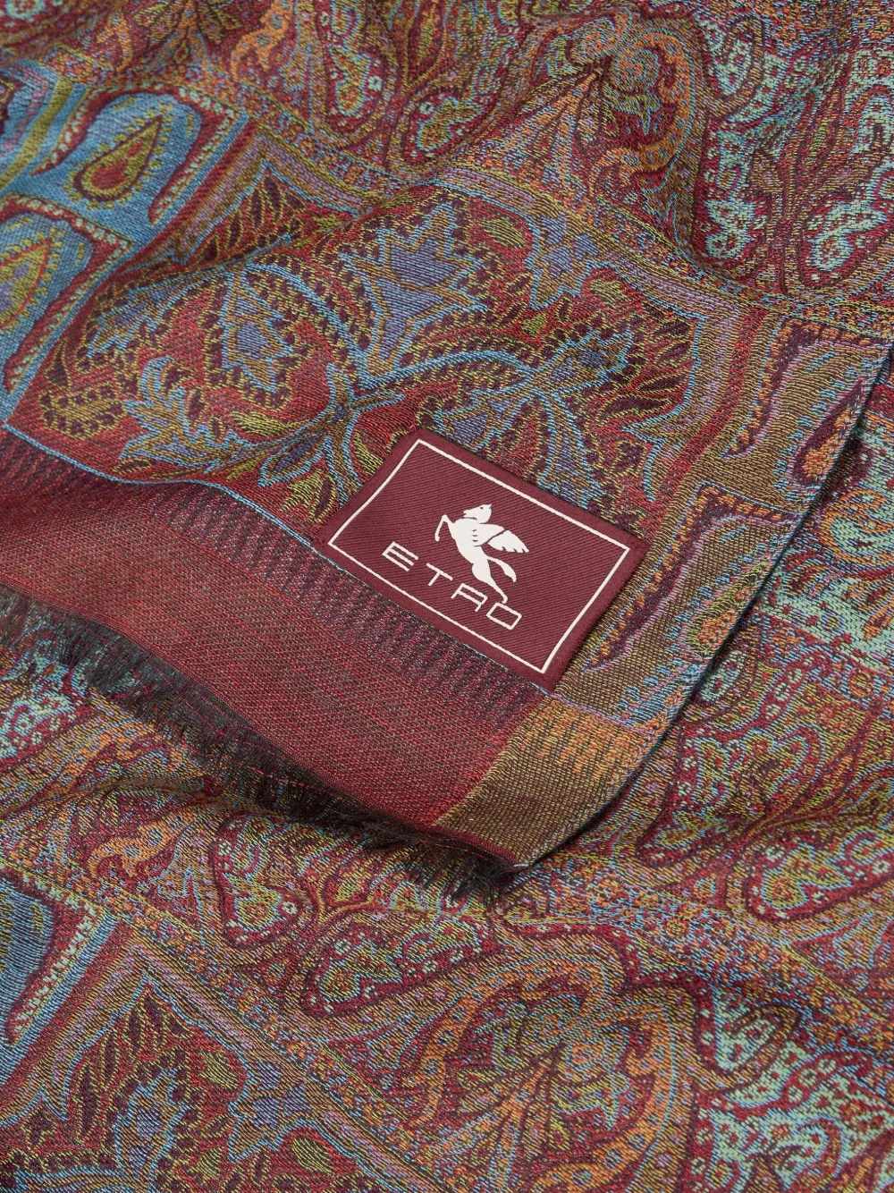 ETRO Sjaal met paisley jacquard Rood