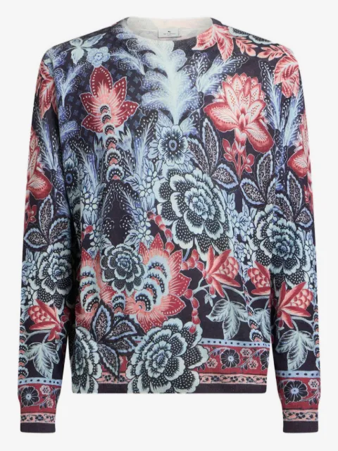 ETRO sudadera con estampado floral y cuello redondo