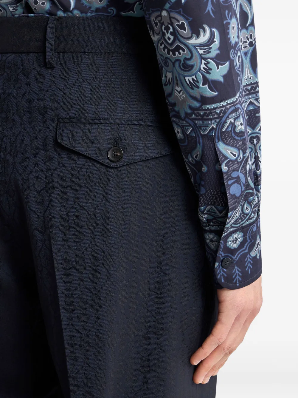 ETRO Wollen broek Blauw