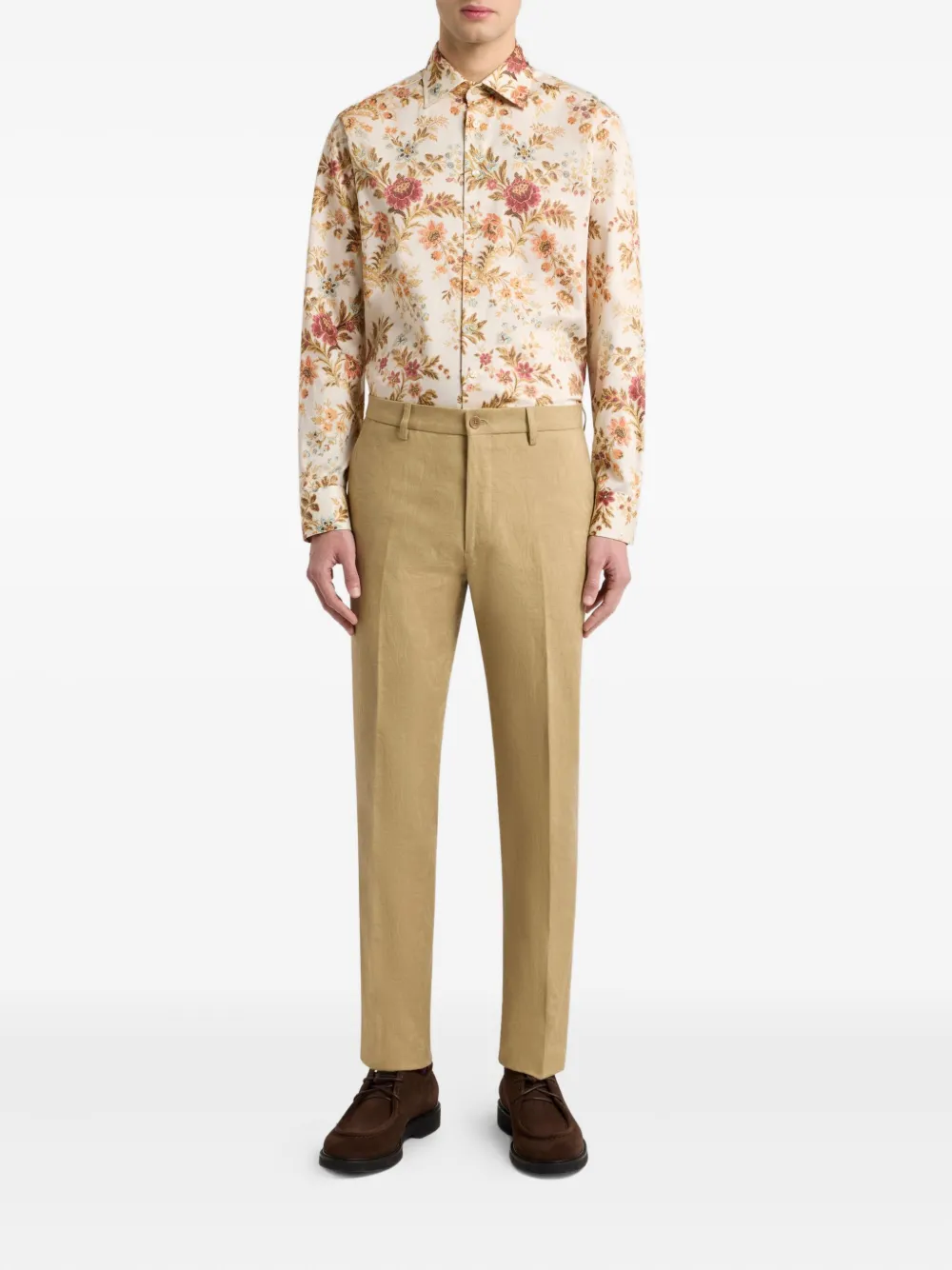 Etro Paisley-jacquard Trousers In Burgundy