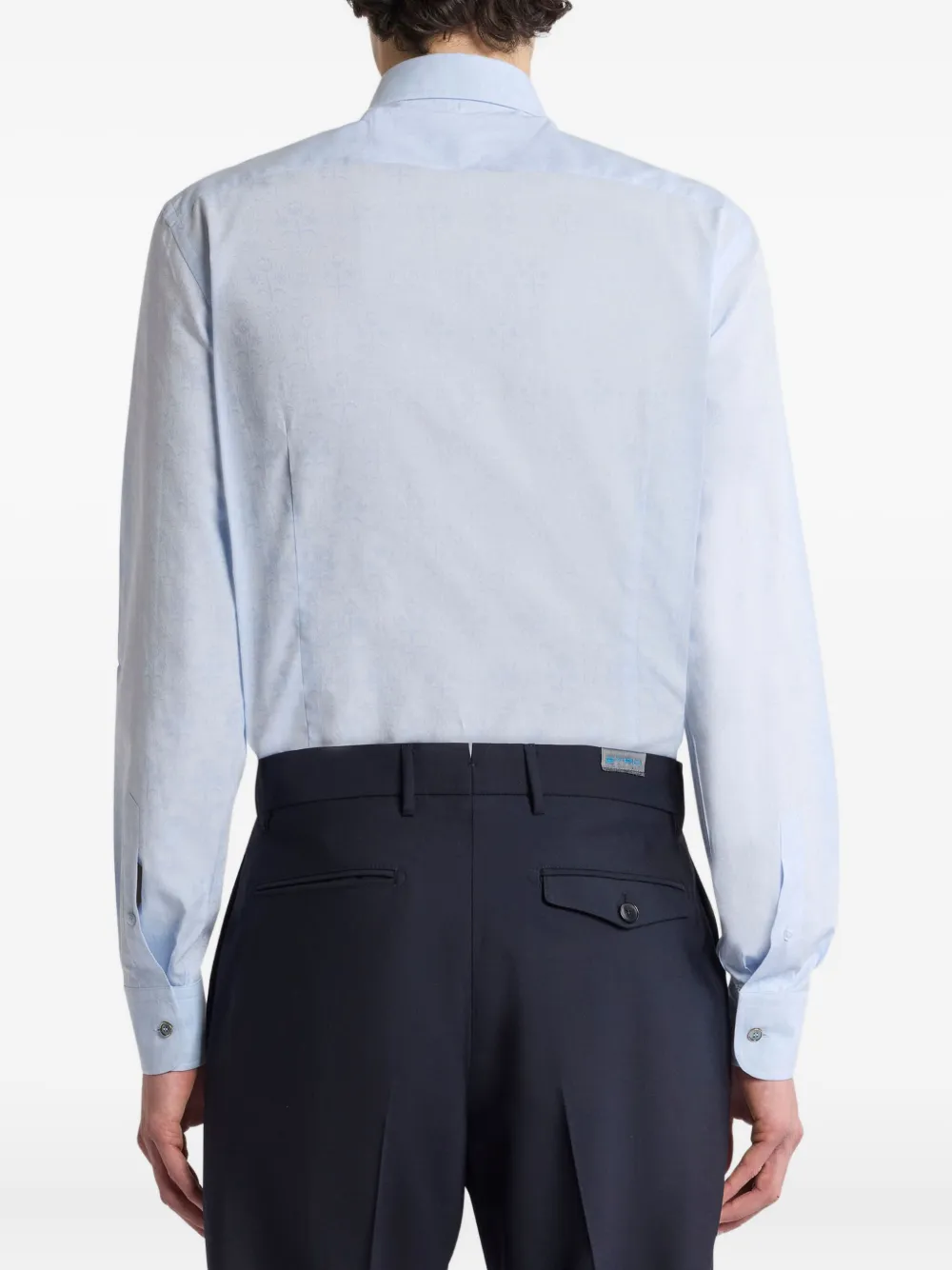 ETRO Overhemd met bloemen-jacquard Blauw