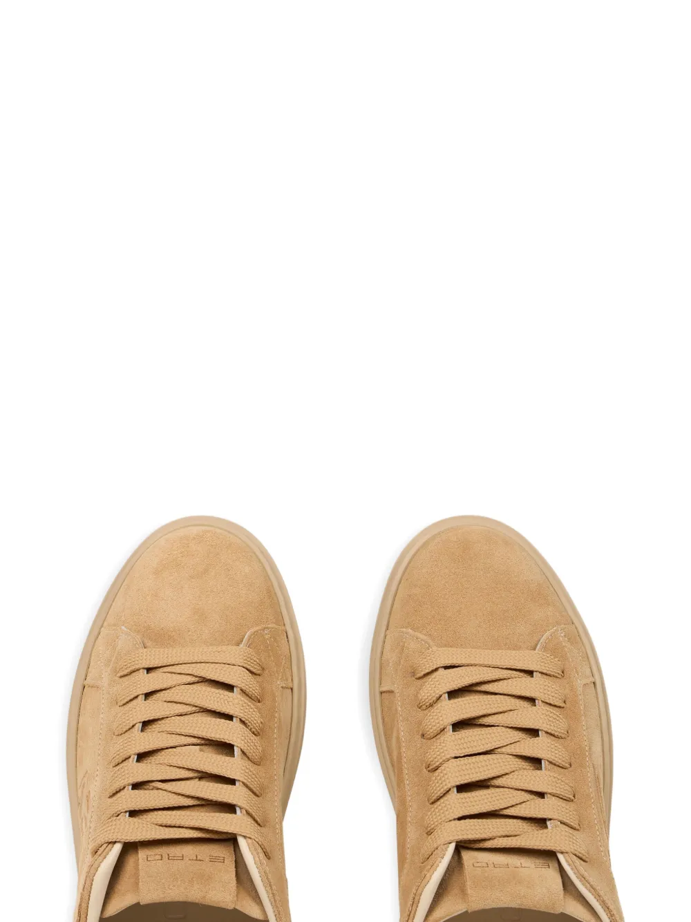 ETRO embroidered suede sneakers Neutrals
