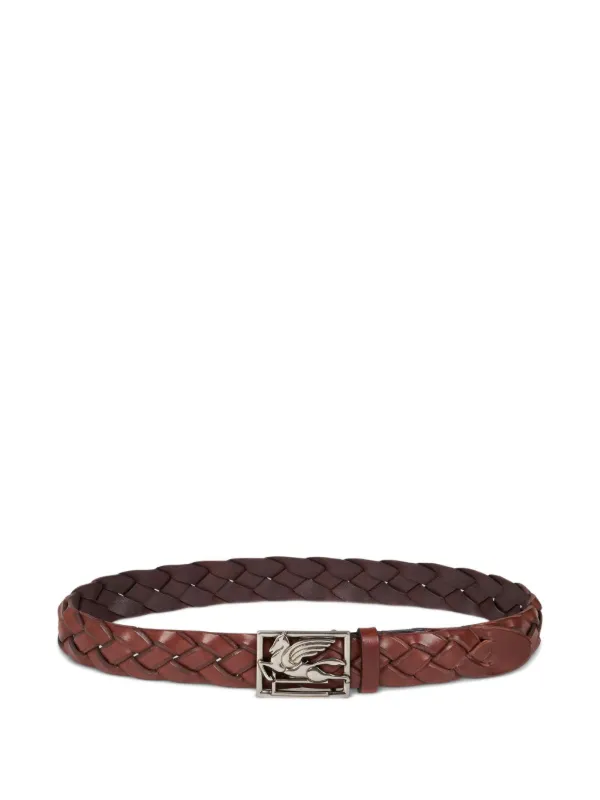【最終値下げ】イタリア製 ETRO 編込ベルト ブラウン ETRO レザーメッシュベルト | ブラウン | FARFETCH JP
