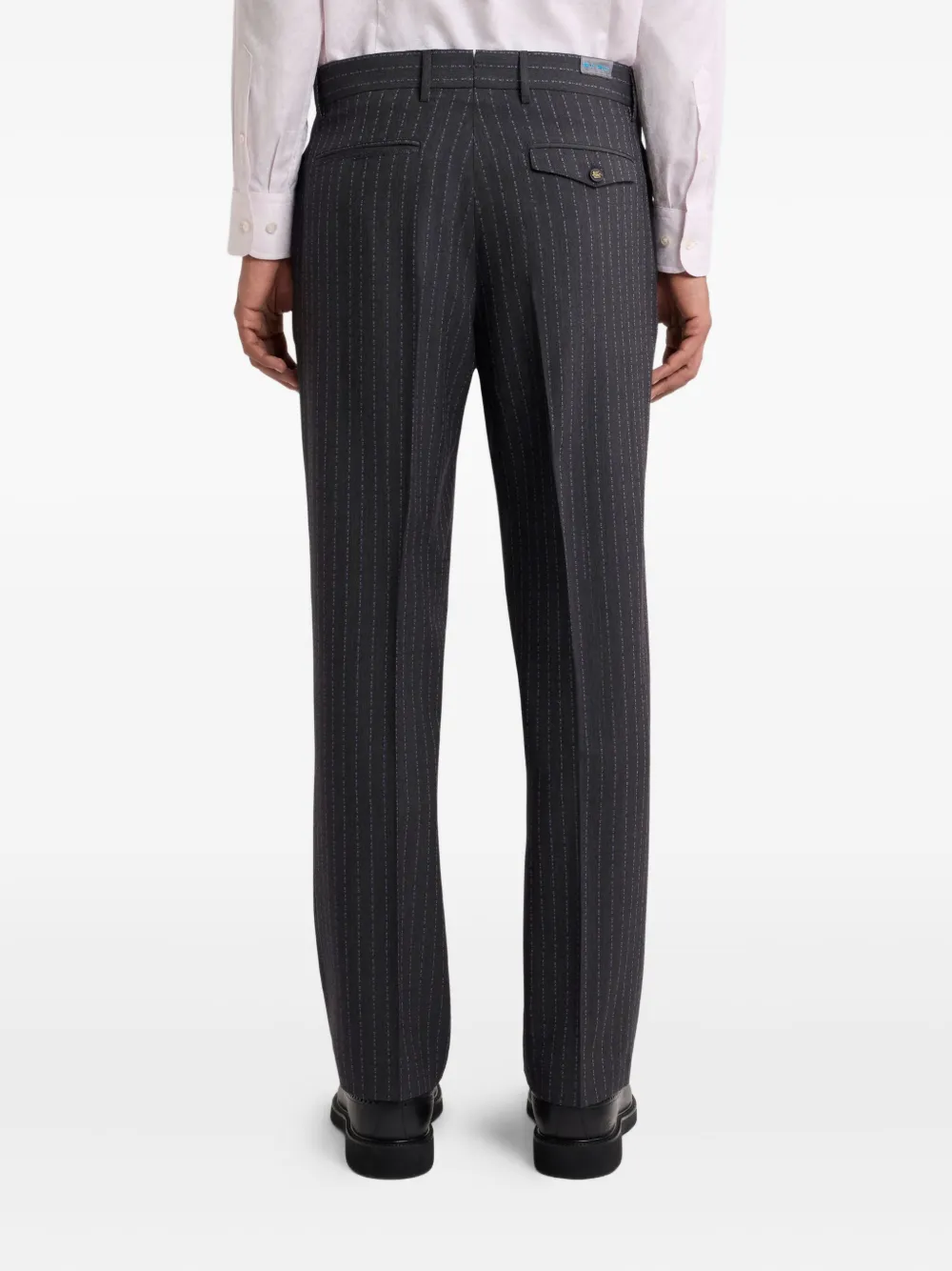 ETRO pinstriped logo trousers Grijs