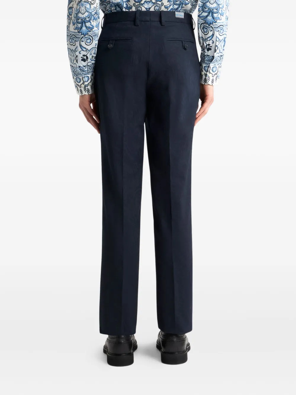 ETRO Pantalon met paisley-jacquard Blauw