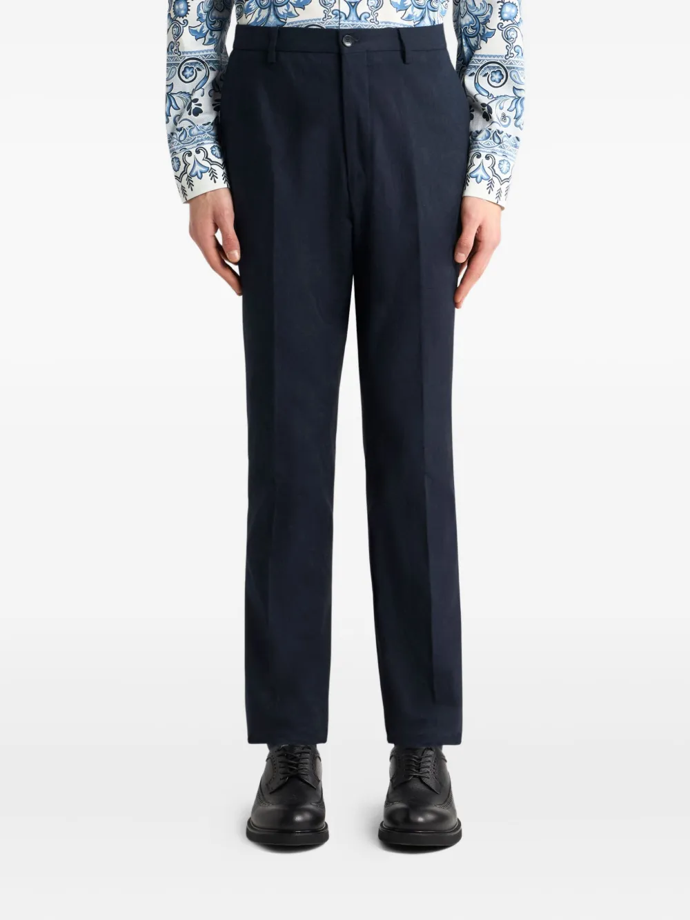 ETRO Pantalon met paisley-jacquard Blauw