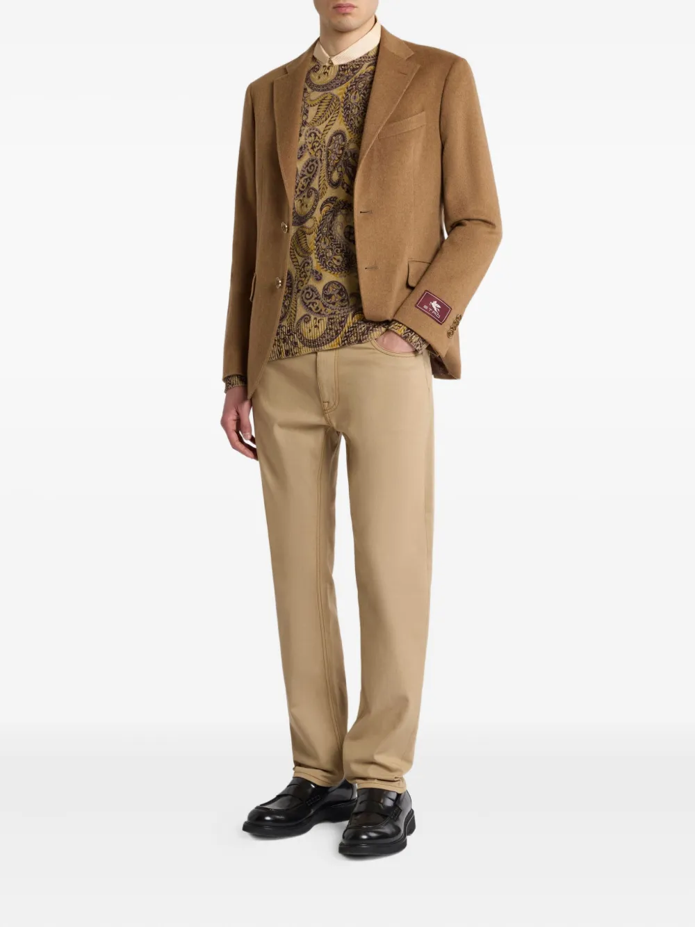 ETRO Wollen trui met paisley-print - Beige
