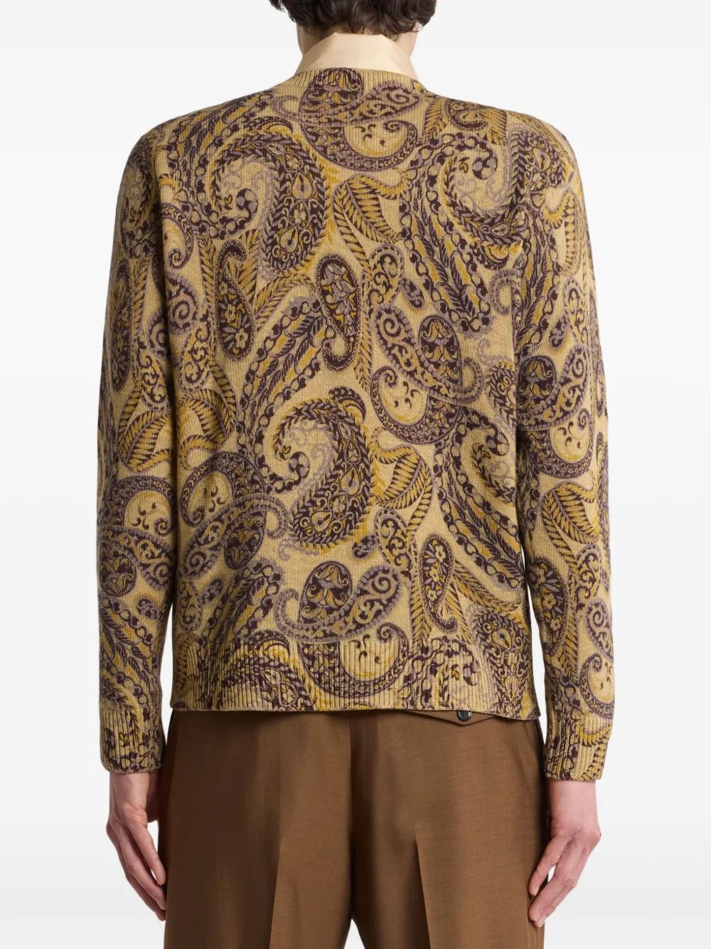 ETRO Wollen trui met paisley-print Beige