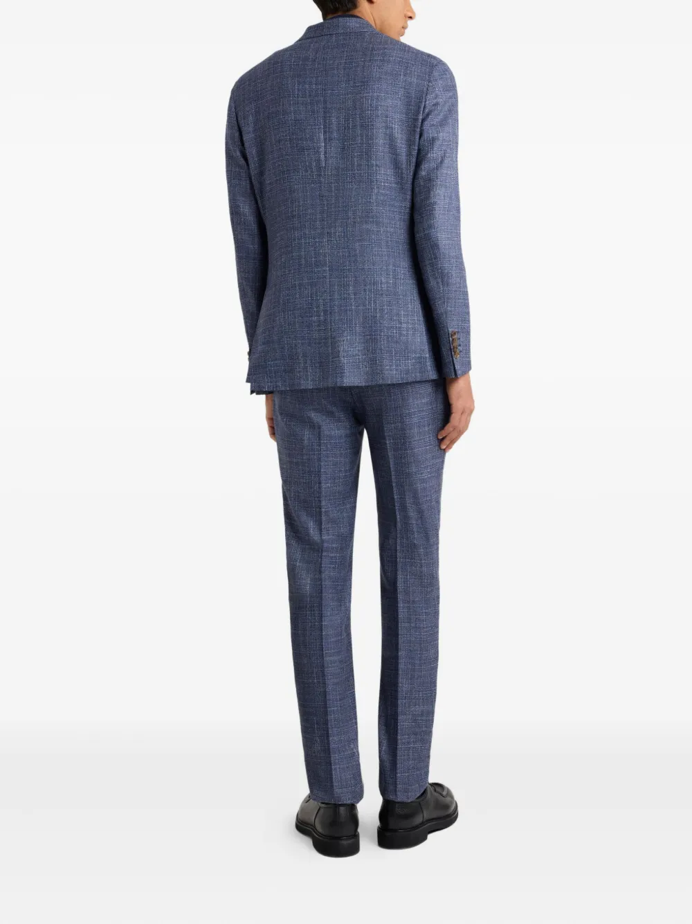 ETRO Geruit wollen pak Blauw