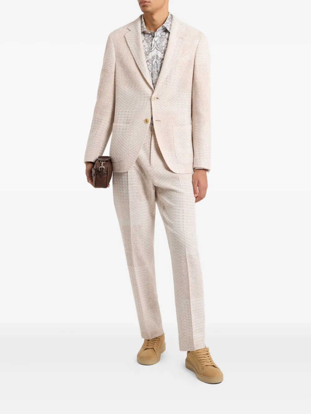 ETRO herringbone-pattern blazer Beige