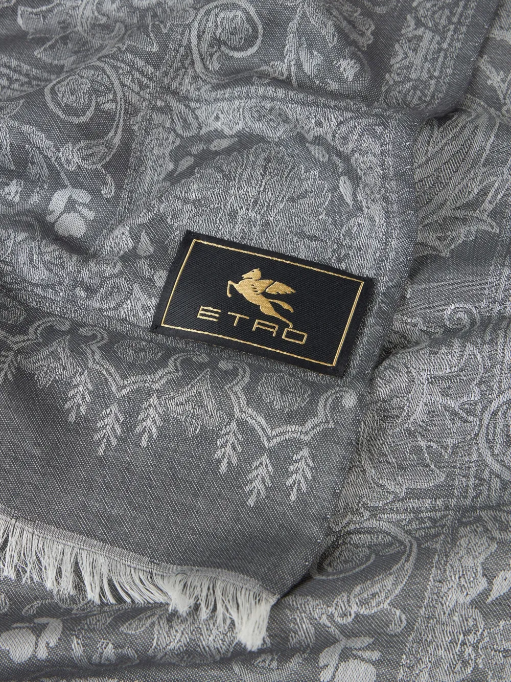 ETRO Sjaal met paisley-print Grijs