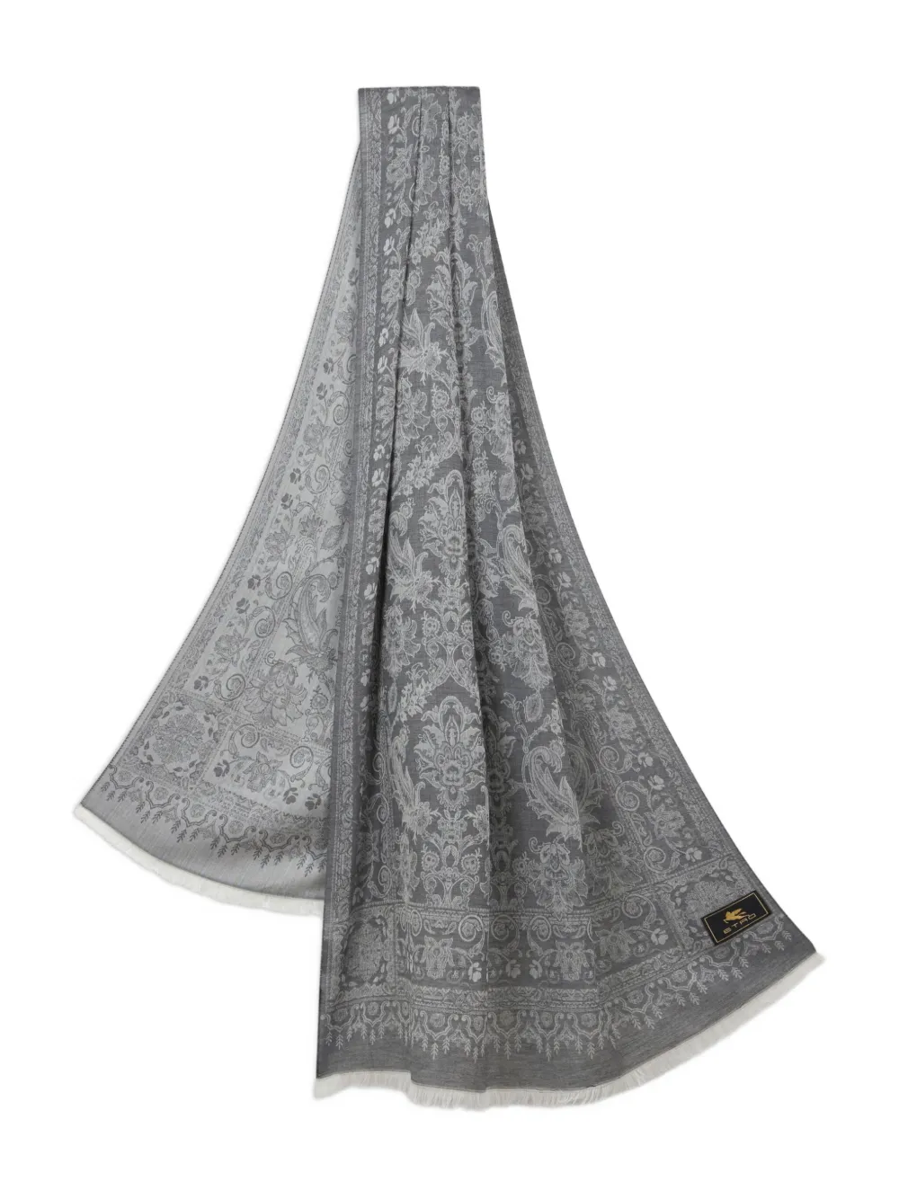 ETRO Sjaal met paisley-print Grijs