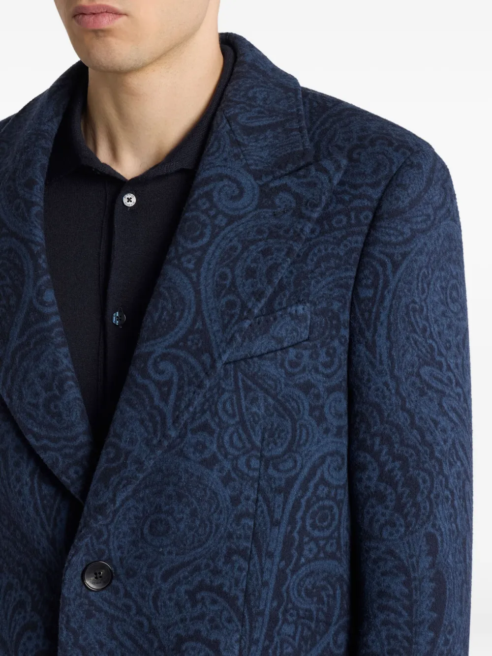 ETRO Jas met paisley-jacquard Blauw