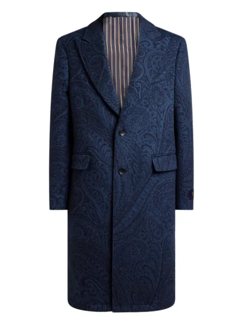 ETRO abrigo con motivo de cachemira en jacquard