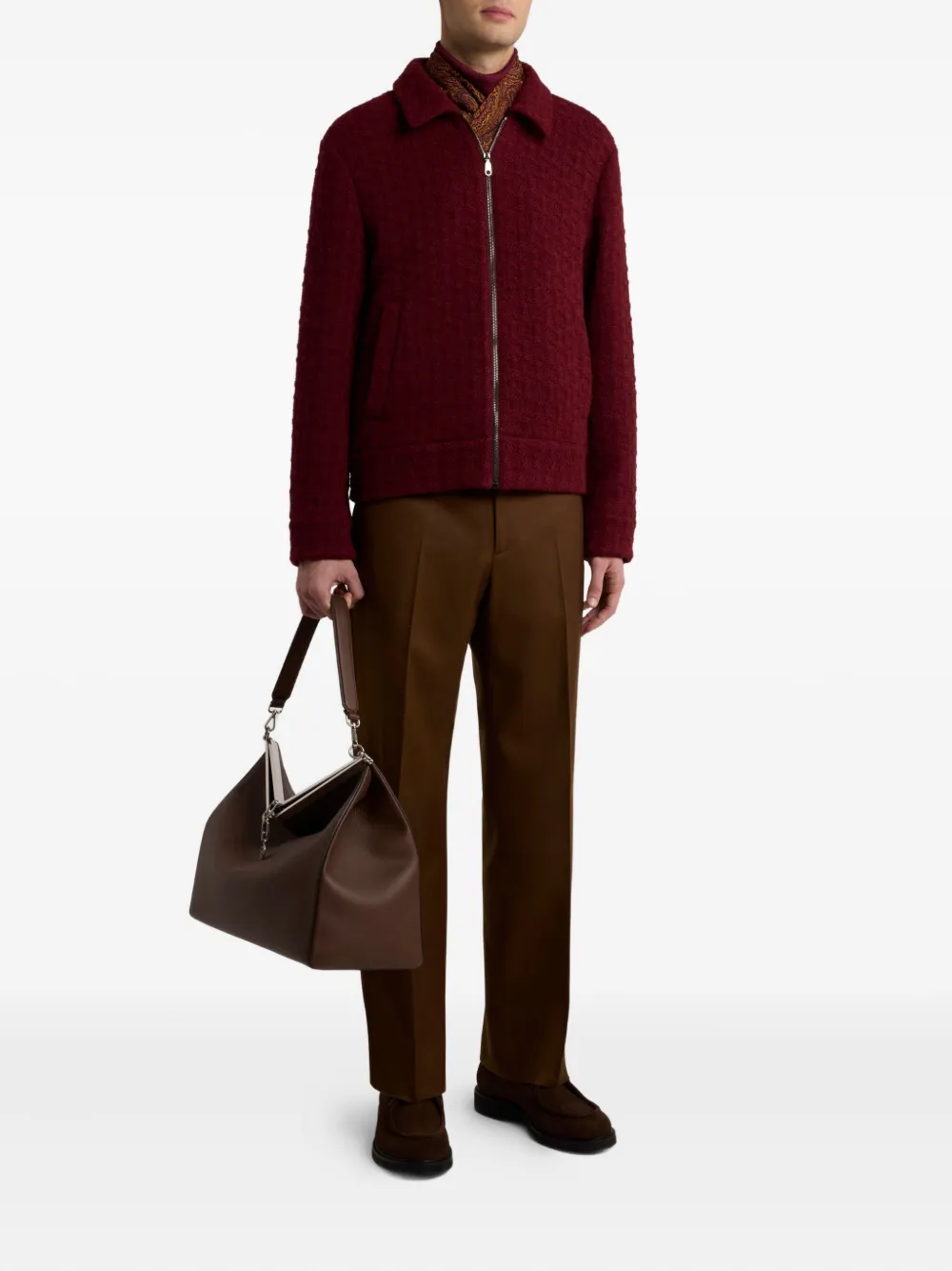 ETRO Coltrui met Pegaso-logo Rood