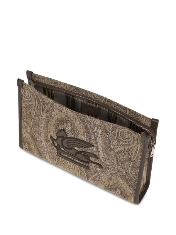 ETRO Paisley Pegasus Clutch Bag | Neutrals | FARFETCH