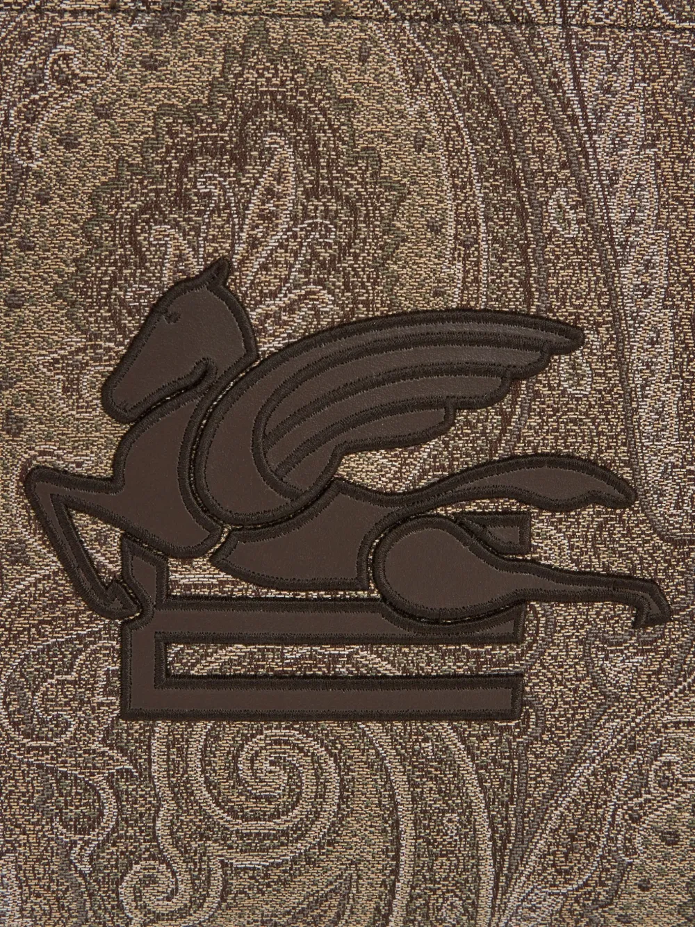 Etro Paisley Pegasus Clutch Bag In Neutral