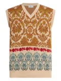 ETRO jacquard-pattern waistcoat - Brown