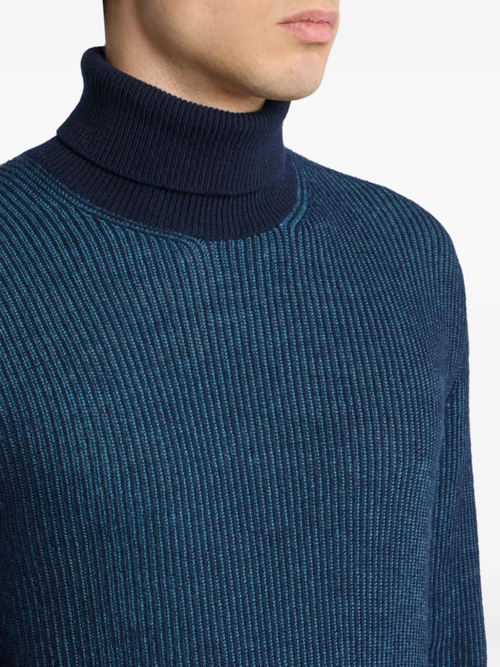 ETRO Geribbelde coltrui Blauw