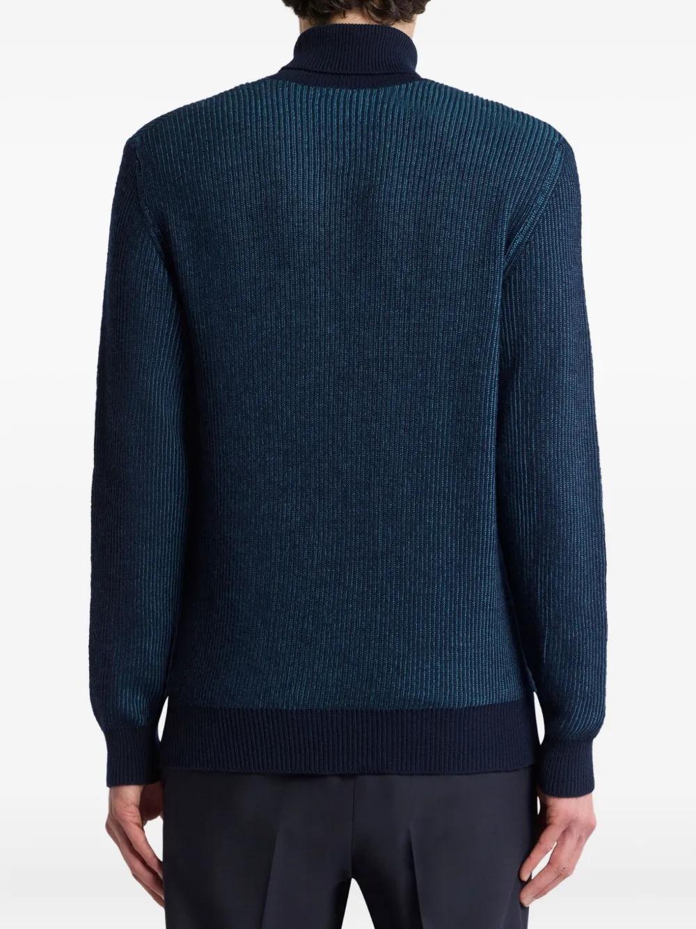 ETRO Geribbelde coltrui Blauw