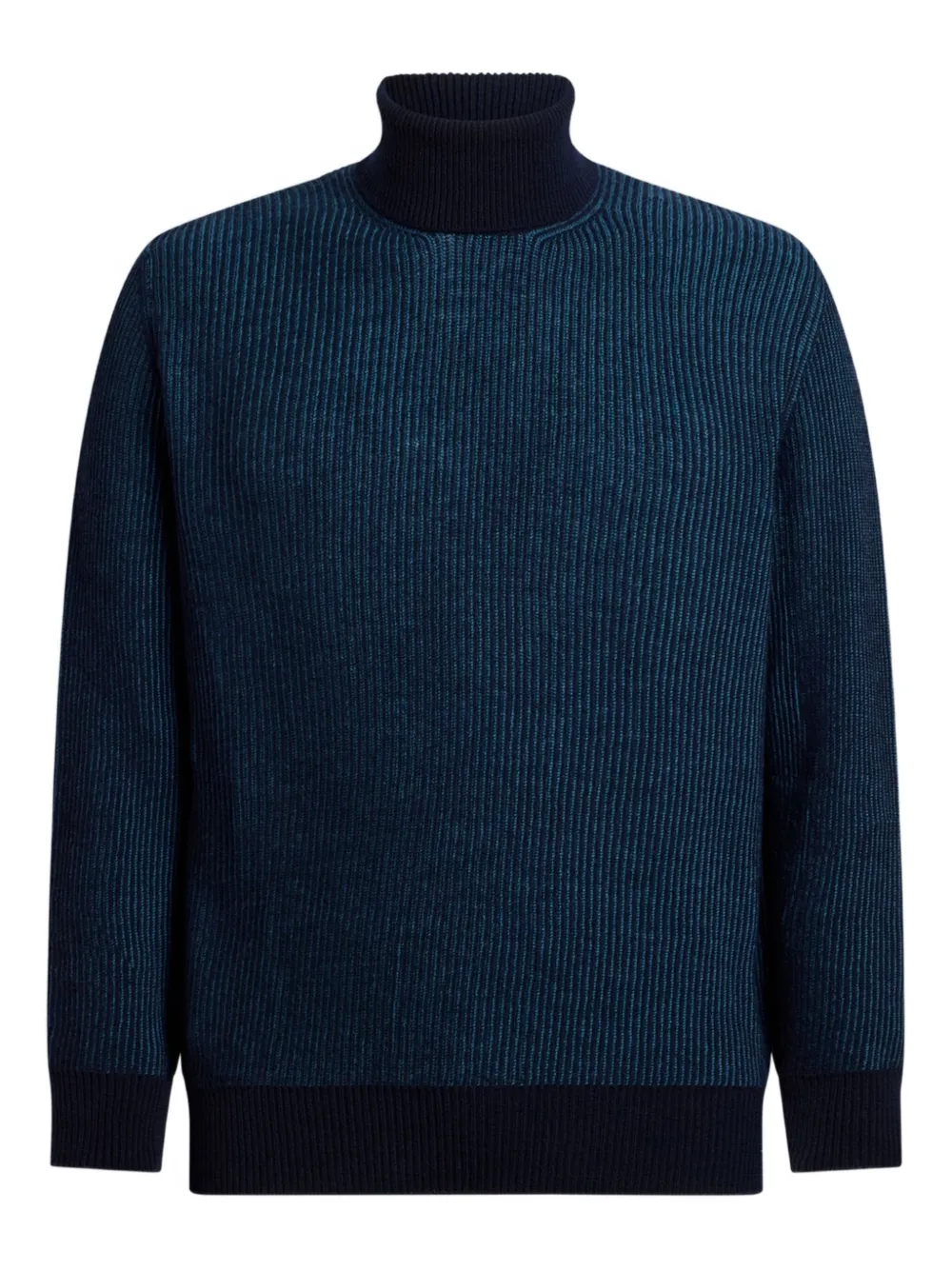 ETRO ribbed turtleneck sweater Blauw