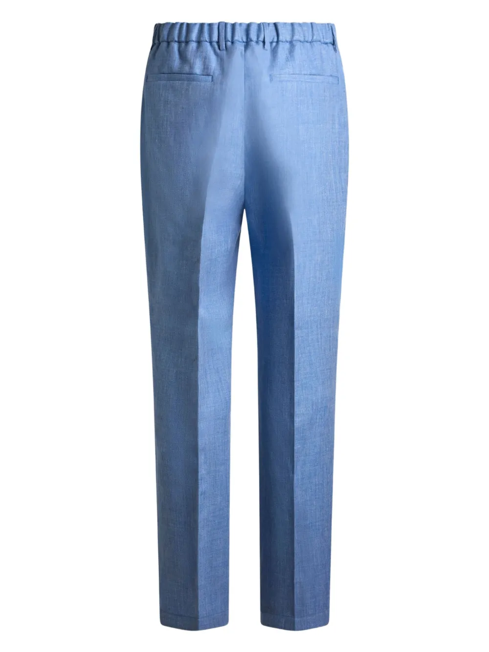 ETRO Linnen broek met elastische taille Blauw