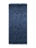 ETRO paisley-pattern wool-silk blend scarf - Blue