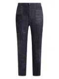 ETRO patchwork tailored trousers - Blue