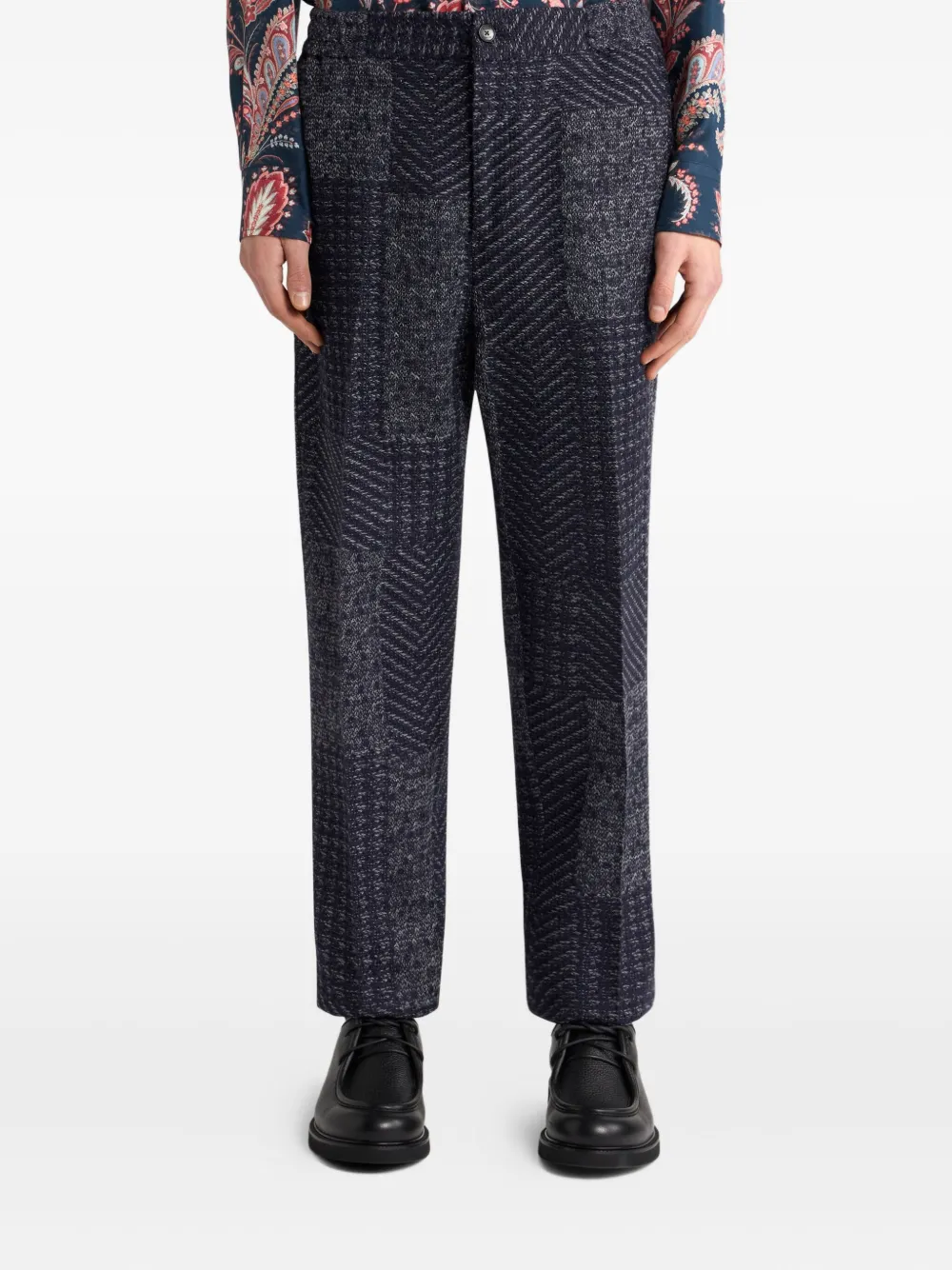 ETRO Pantalon met patchwork Blauw