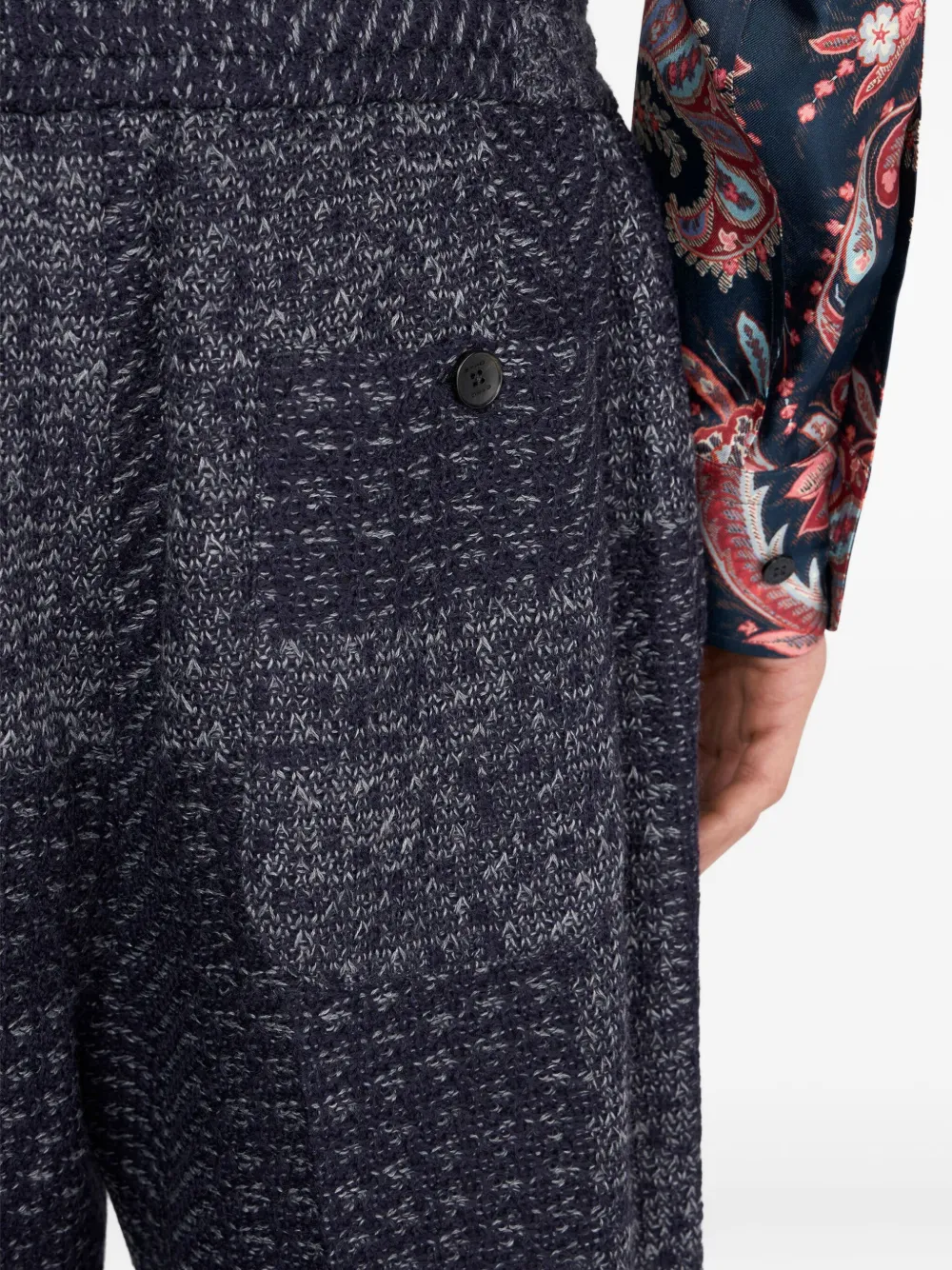 ETRO Pantalon met patchwork Blauw