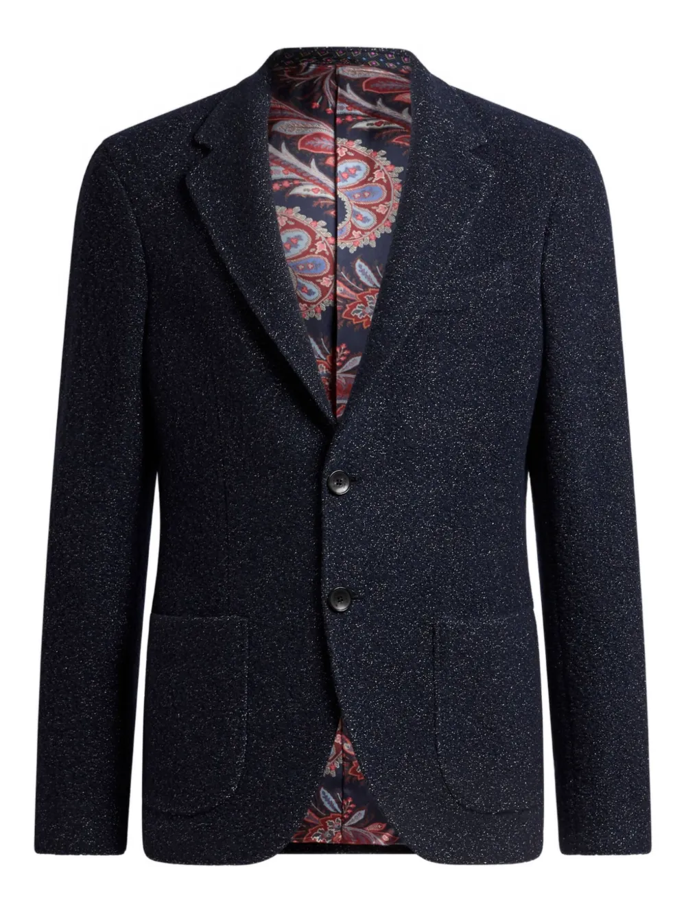 Etro Single-breasted Blazer In Black