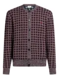 ETRO Pegaso-embroidered geometric-pattern cardigan