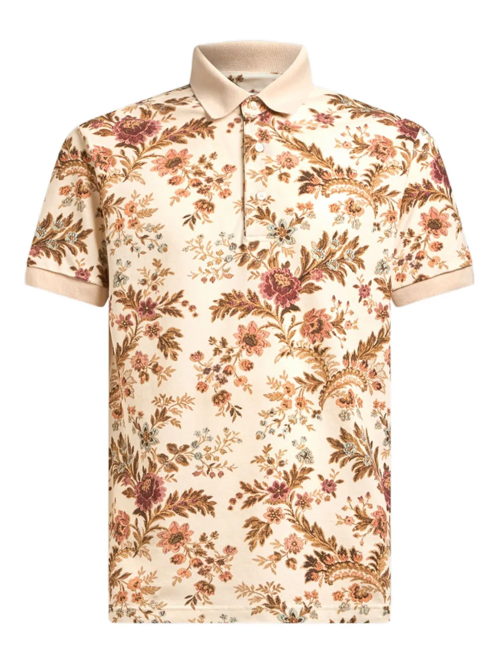 ETRO floral-print polo shirt Bruin