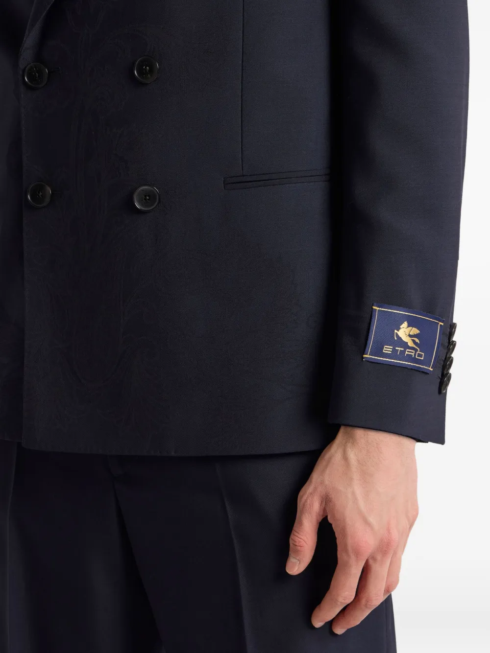 ETRO Jack met dubbele rij knopen Blauw