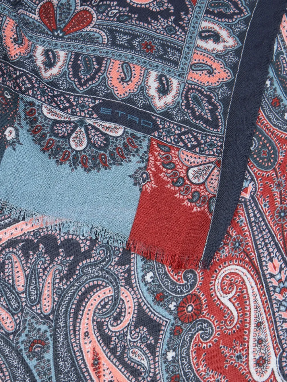 ETRO Sjaal met paisley-patroon Blauw