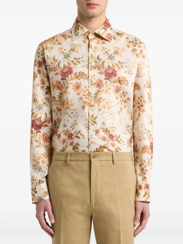 ETRO エトロ フローラルシャツ ETRO フローラル シャツ | ニュートラル | FARFETCH JP