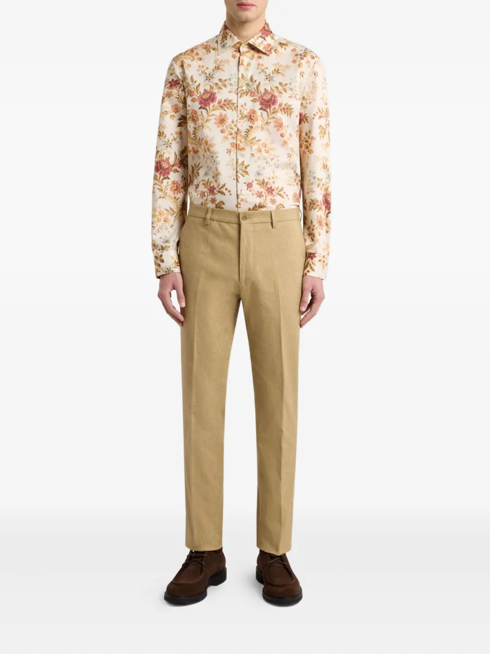 ETRO Overhemd met bloemenprint Beige