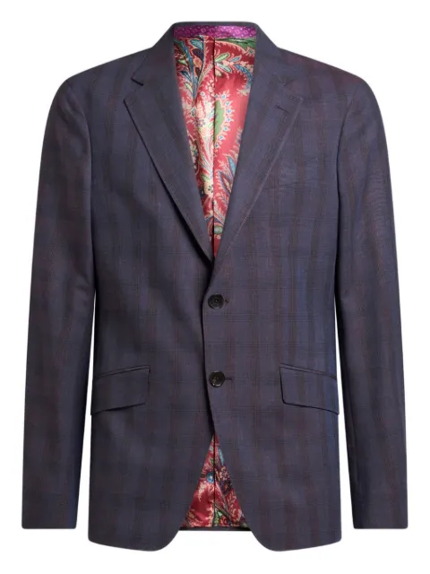 ETRO check-pattern wool suit