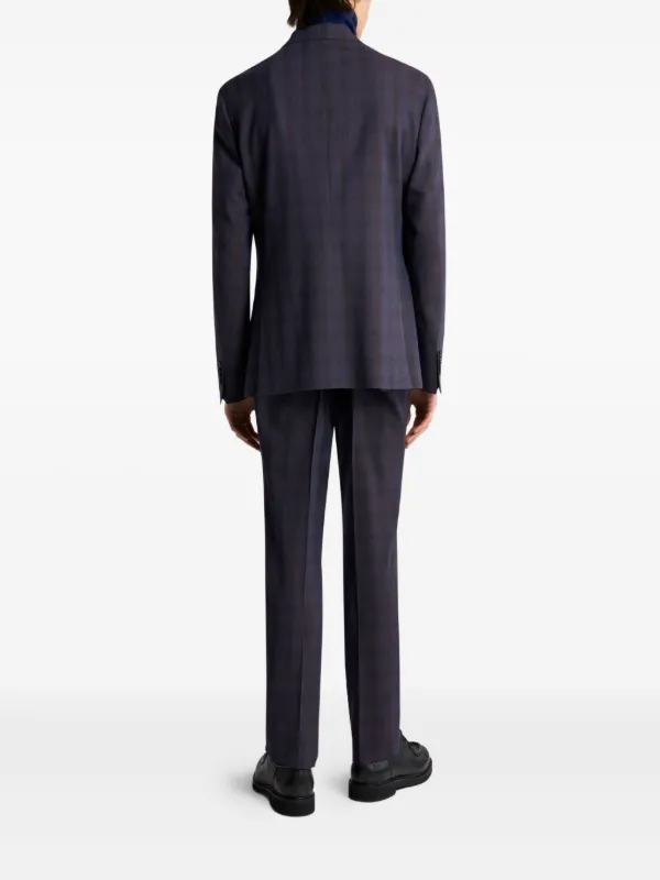 ETRO チェック スーツ | ブルー | FARFETCH JP