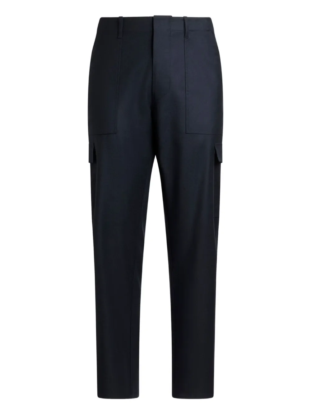 ETRO Wollen regular-fit broek met cargo zak Blauw