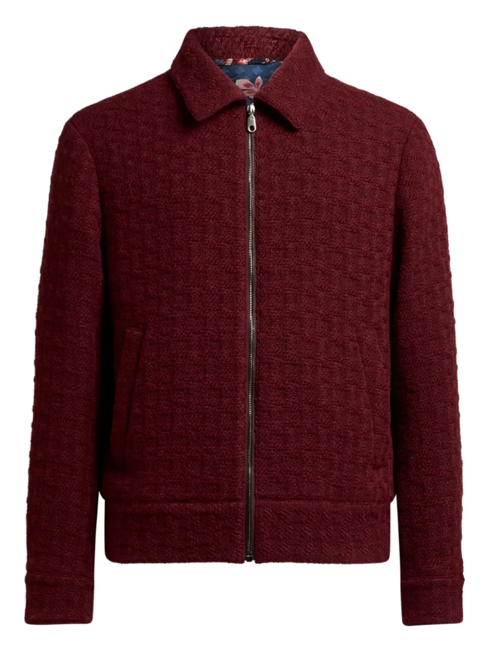 ETRO textured bomber jacket | Red | Image 1