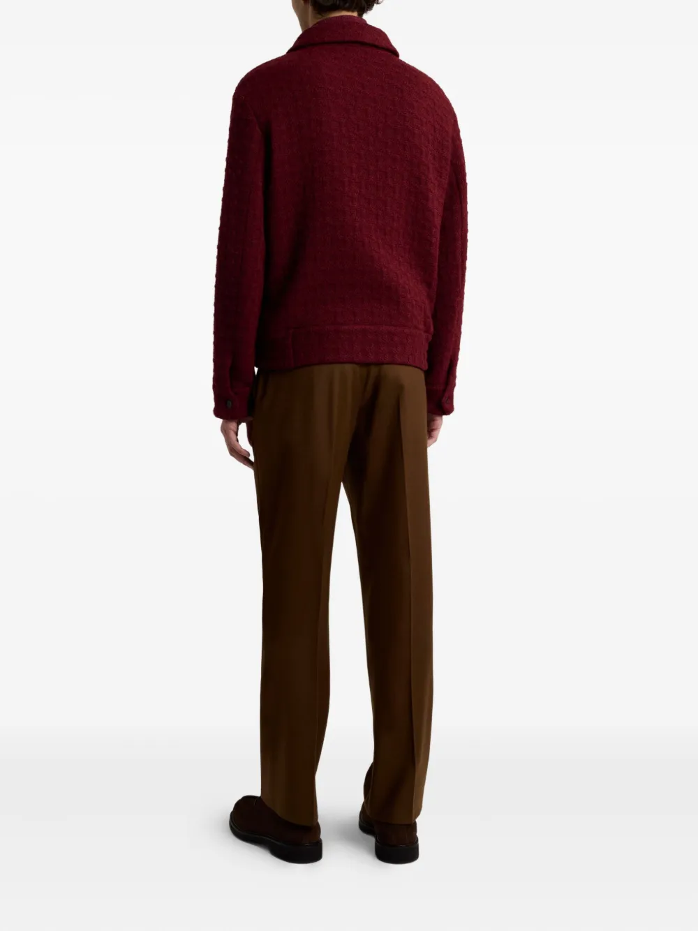 Etro Textured Bomber Jacket In Red