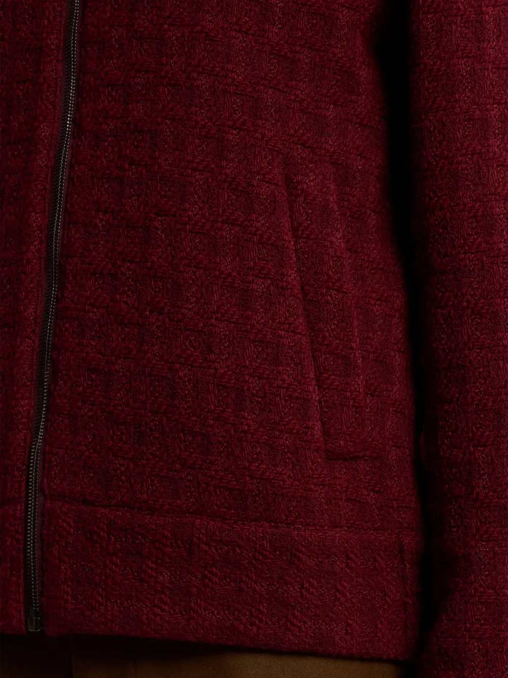 Etro Textured Bomber Jacket In Red