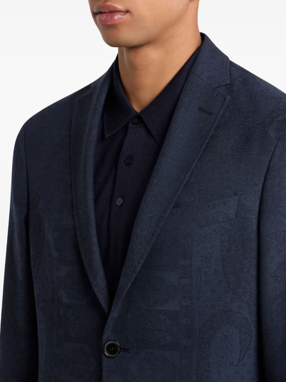 ETRO Blazer met paisley-print Blauw