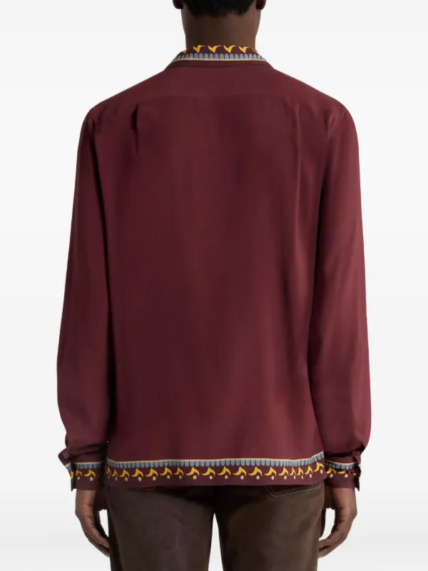 【新品】エトロ プリントシャツ ETRO プリント シャツ | ブルー | FARFETCH JP