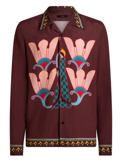 ETRO placed-print long-sleeve shirt
