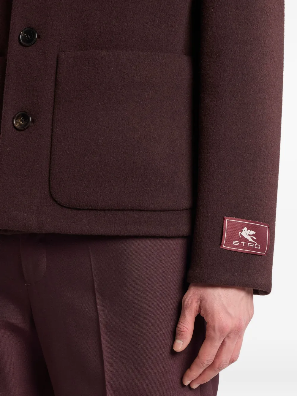 ETRO Kasjmier shirtjack met logo Rood