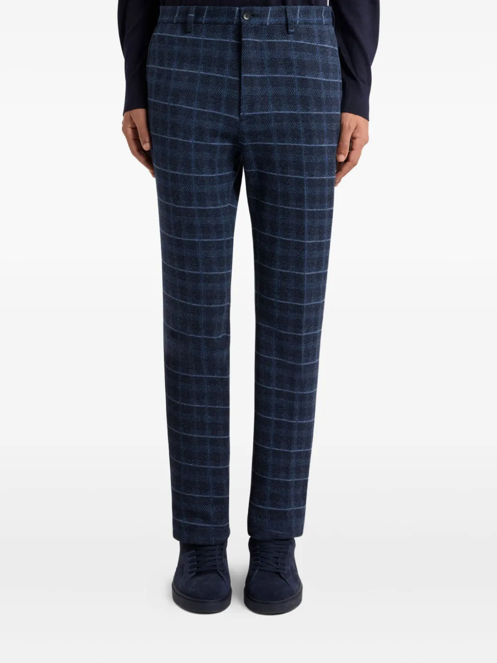 ETRO Geruite broek Blauw